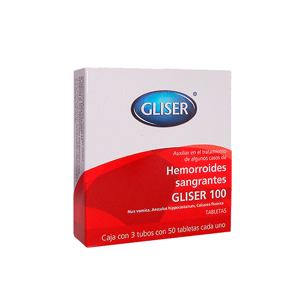 Gliser 100 Hemorroides Sangrantes, 150 tabletas